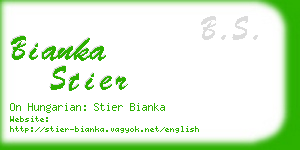 bianka stier business card